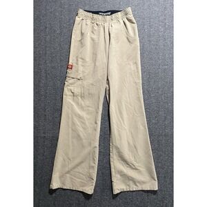 Dickies Womens Scrub Bottom Medical Uniform Khaki Cargo Pants Beige Waist 24